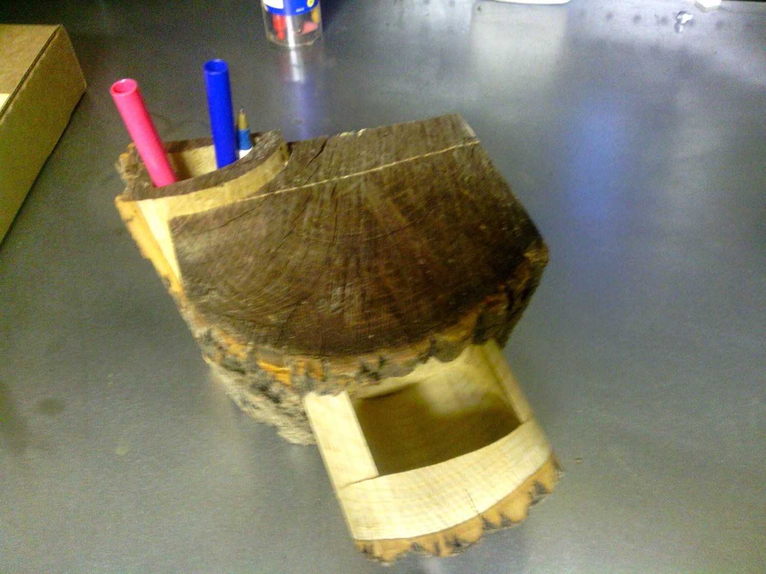 Buy Hand Made Repurposed Bandsaw Box With Pen Holder, made to order