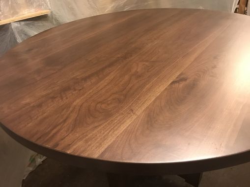 Custom Made Black Walnut Round Dining Table