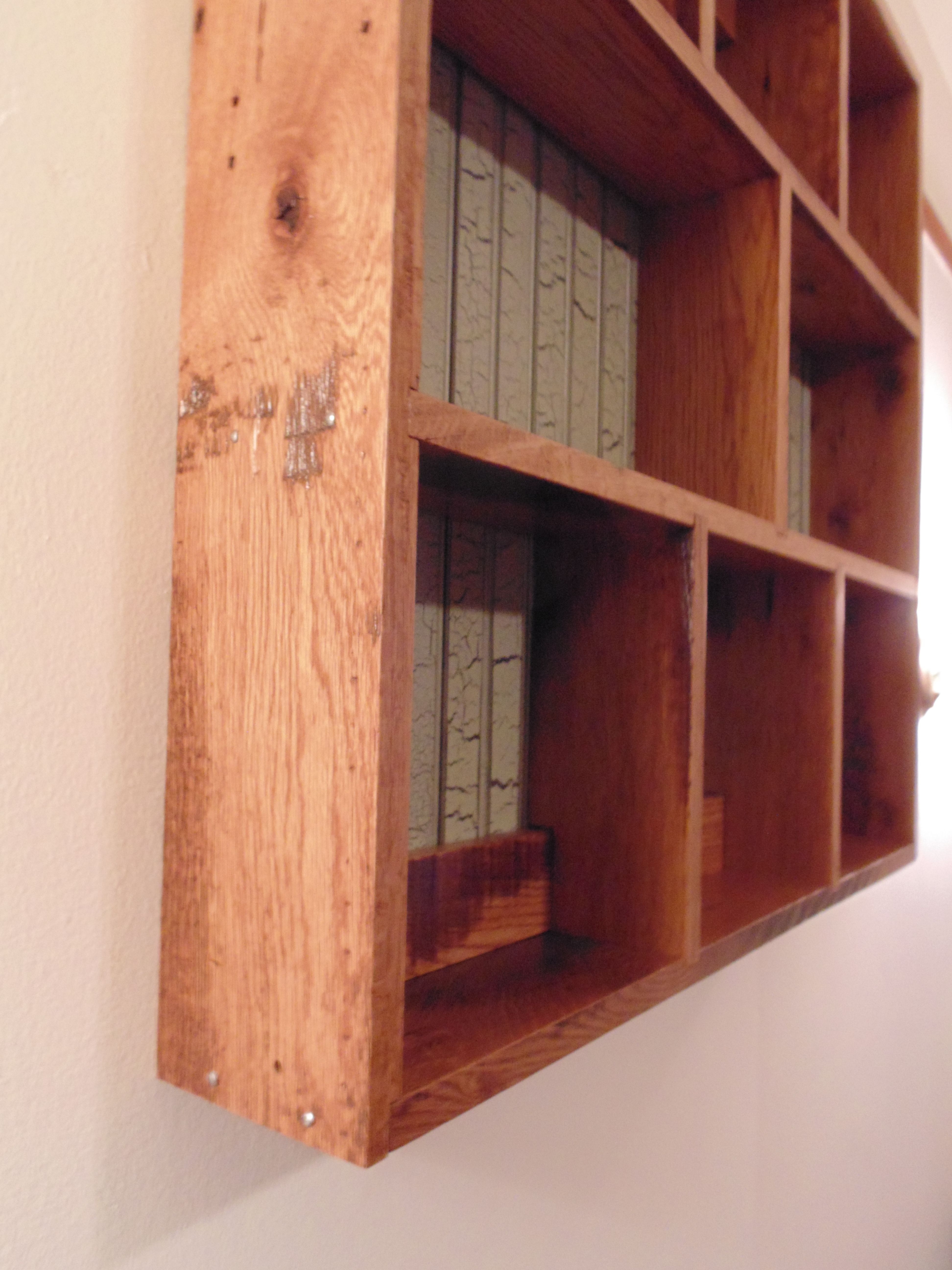 Custom Made Reclaimed Oak Wall Shelf by Insight Woodworking LLC