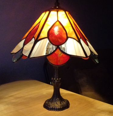 Custom Made Edwardian Style Stained Glass Lamp