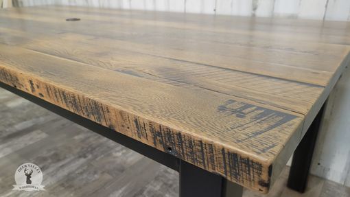 Custom Made Reclaimed Wood Table, Barnwood Conference Table, Rustic Dining Table