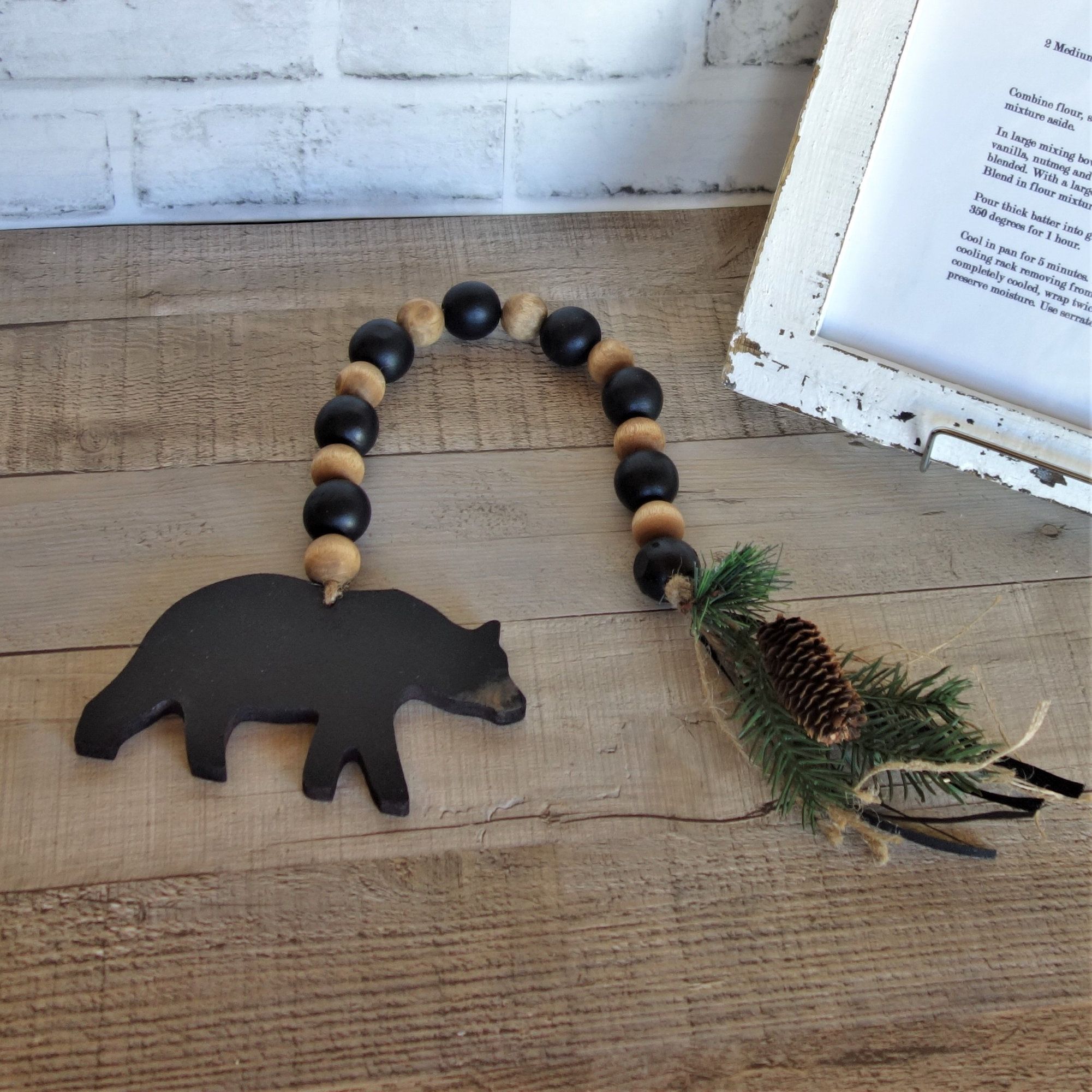 Buy Custom Made Black Bear Decor Bead Garland Cabin Decor Woodland