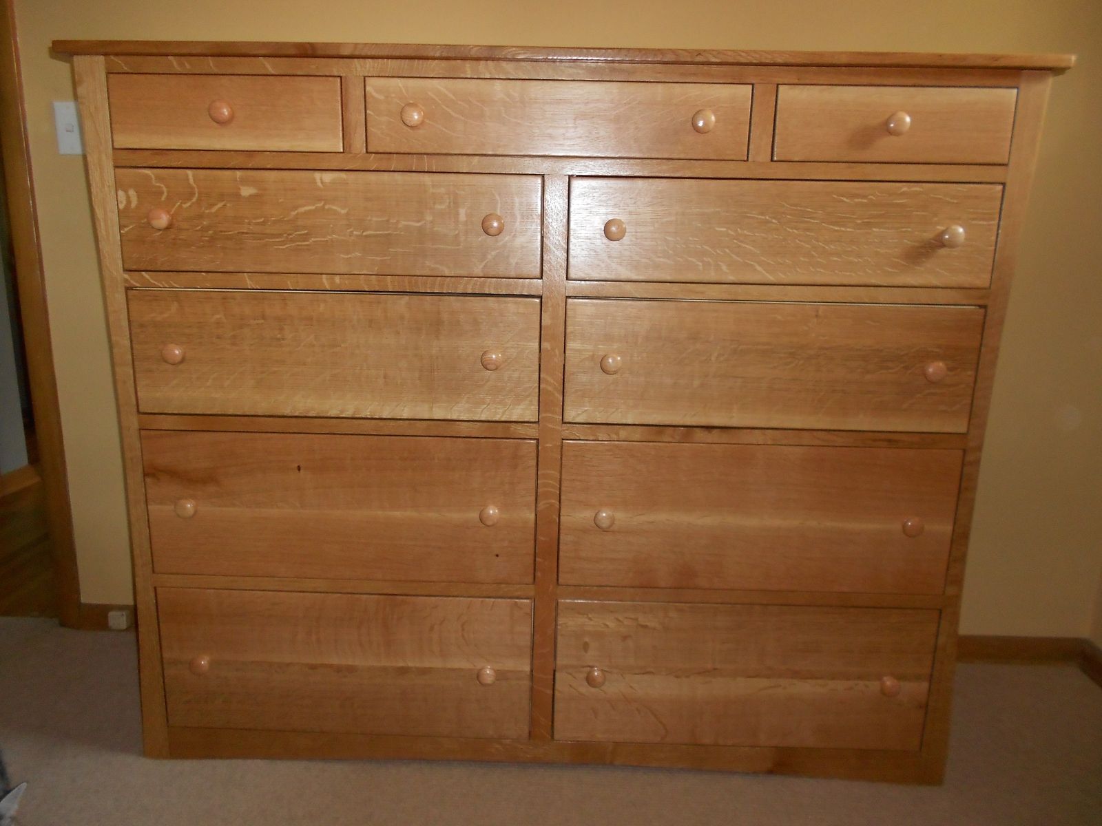 Hand Crafted Large Quartersawn Oak Dresser By Wooden It Be Nice