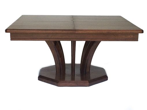 Custom Made Contemporary Walnut Pedestal Table