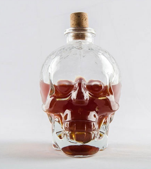 Buy Hand Crafted Glass Skull Bottle Creative Crystal Skull Bottle, made
