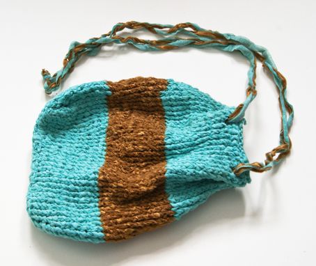 Custom Made Gold And Turquoise Pouch