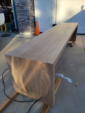 Custom Made White Oak Waterfall Bench