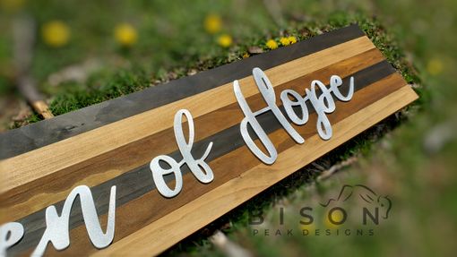 Custom Made Muti-Colored Wood And Aluminum Sign Personalized