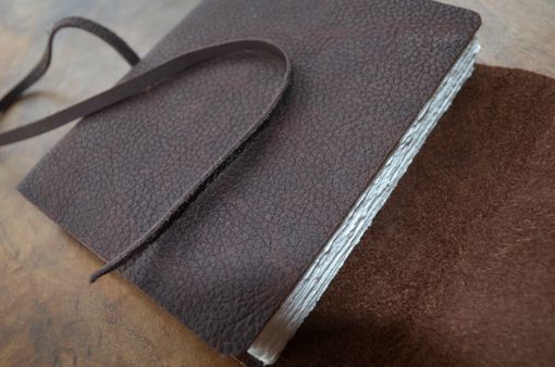 Custom Made Brown Bull Hide Leather Bound Adventure Cowboy Journal Diary