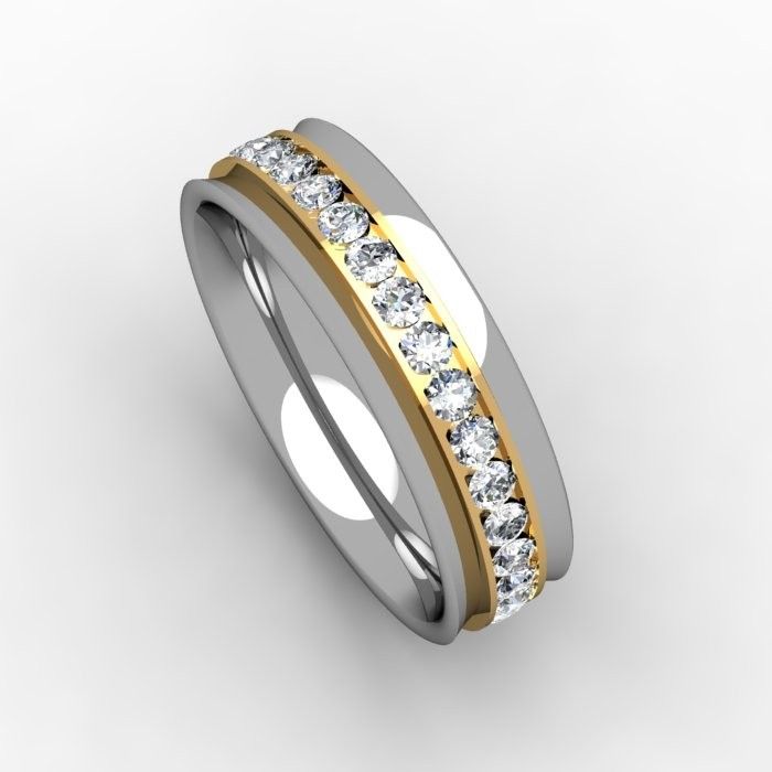 Custom Two Tone Eternity Ring by Paul Michael Design | CustomMade.com