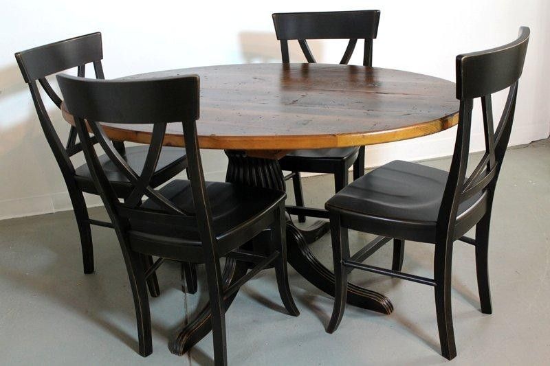 Custom 50 Round Farm Style Dining Table From Old Pine By