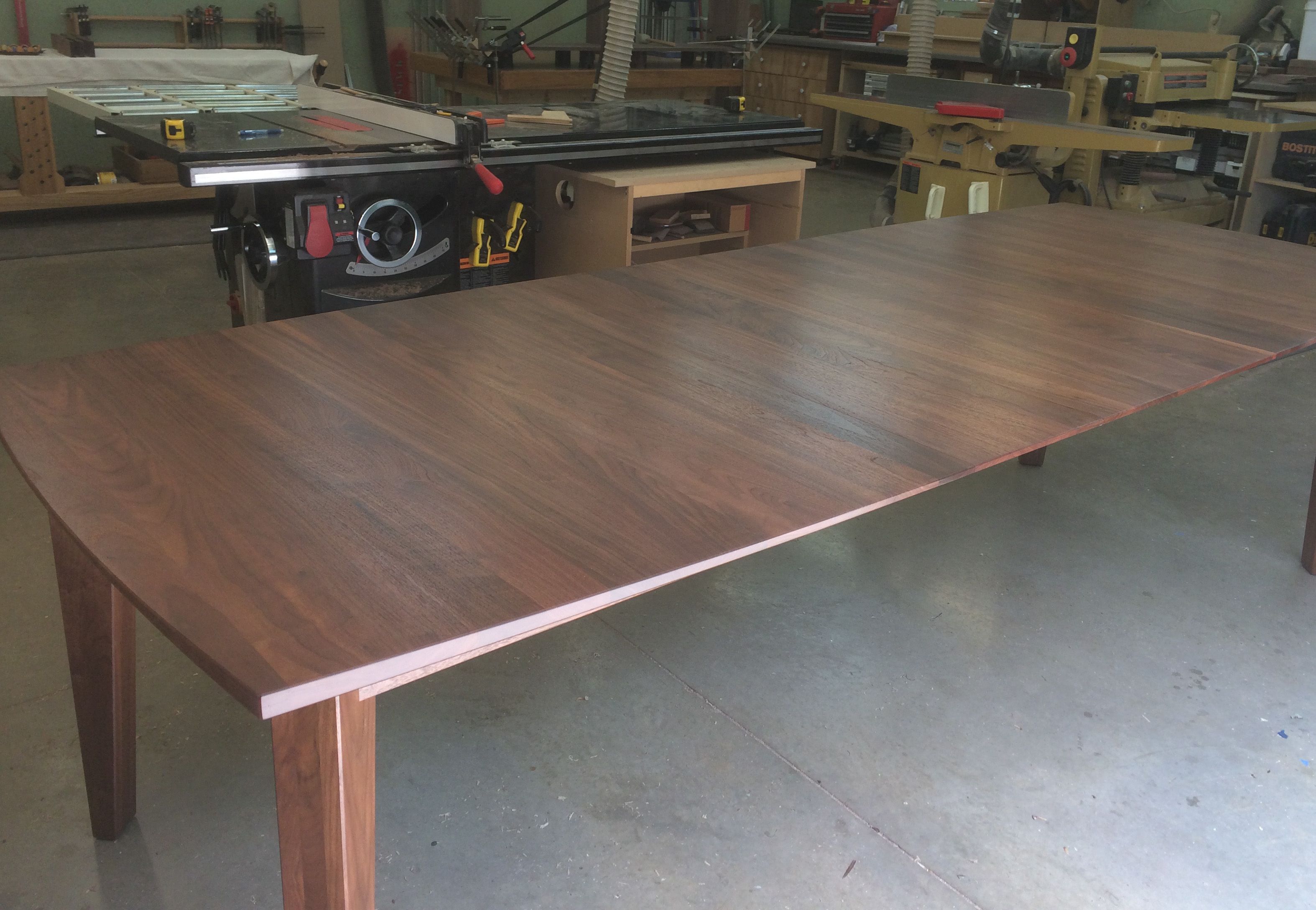 Hand Crafted Solid Walnut Buffet With Matching Walnut Extension Table By Glessboards