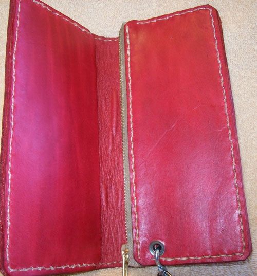 Buy Handmade Custom Leather Biker Wallet With Roses, Personalization ...