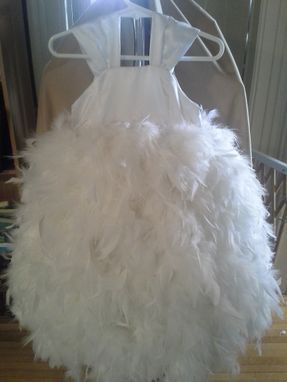 Custom Made Feather Flower Girl Dresses
