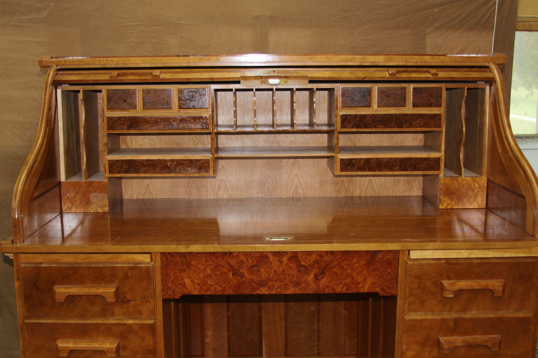 Custom Made Cherry Roll Top Desk by Specialty Woodwork