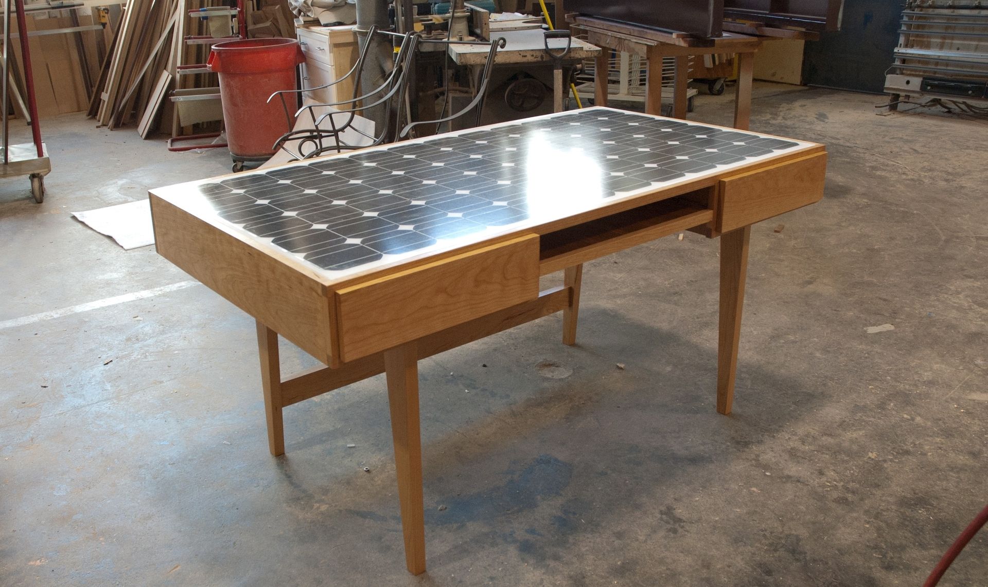 Handmade Solar Panel Desk by SAWN Custom Woodwork