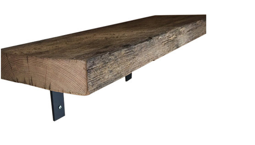 Custom Made Barn Wood Shelf Reclaimed Barn Wood With Industrial Metal L Brackets