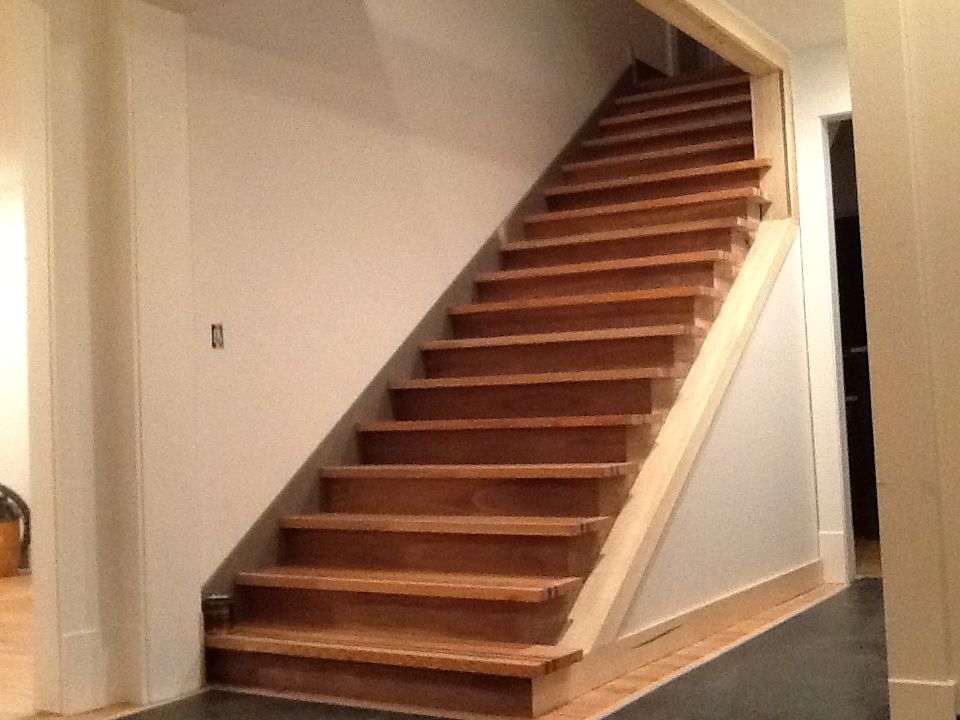 Custom Staircase With Walnut Accents, Walnut Risers by david g. perry