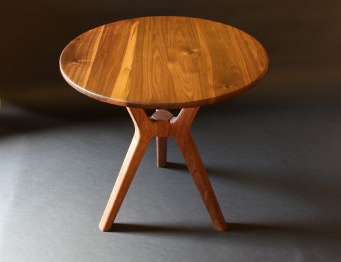 Custom Made Trichotomic Tripod Table In Walnut