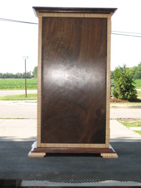 Custom Made Custom Figure Maple And Walnut Jewerly Cabinet