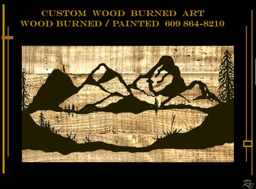 Custom Made Mountains, Mountains Art, Tree Art, Rustic, Art, Decor, Wall Art,