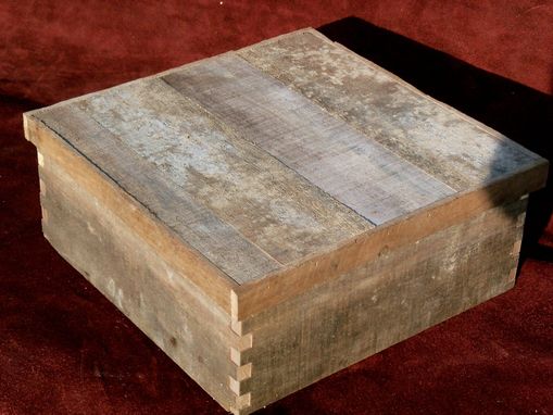 Custom Made Repurposed Walnut Barn Wood Box