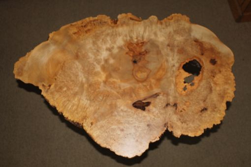 Custom Made Sycamore Burl Table With Live Edges