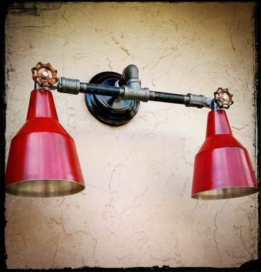 Custom Made Customizable Industrial Upcycled Wall Distressed Sconces Salvaged Metal Rustic Barn Wall Light