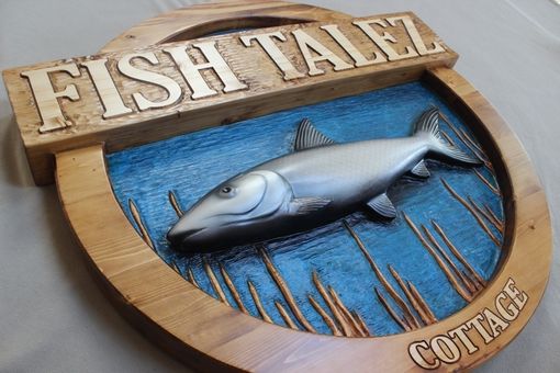 Custom Made Wooden Signs, Cottage Signs, Cabin Signs, Fish Signs, Fish Carving