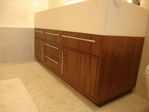 Custom Made Walnut Vanity.