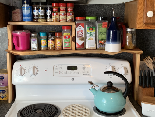 Custom Made Live Edge Spice Rack