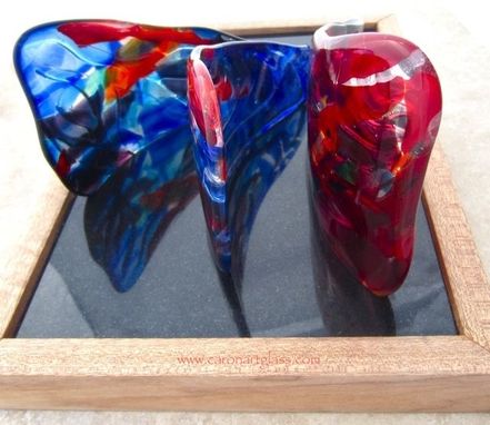 Custom Made Fused Glass Table Sculpture:  Hoe A Mau - Room For New Growth