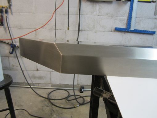 Custom Made Brushed Stainless Steel Fireplace Mantels And Shelving