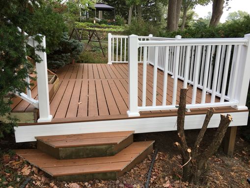 Custom Made Original Decking On A Three Tier Deck Replaced With Composite Decking