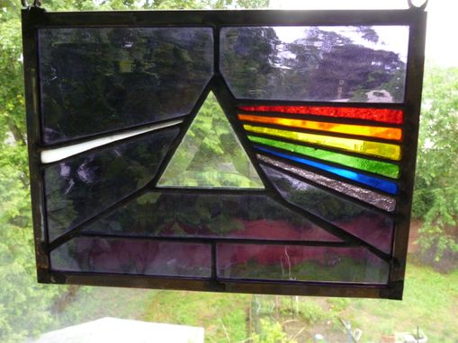 Custom Made Stained Glass Dark Side Of The Moon Pink Floyd