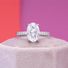 Moissanite oval engagement ring