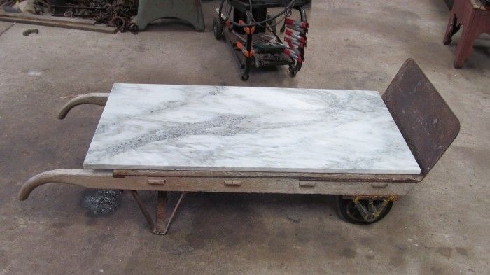 Handmade Vermont Marble Factory Coffee Table by JC Woodworking ... - Custom Made Vermont Marble Factory Coffee Table