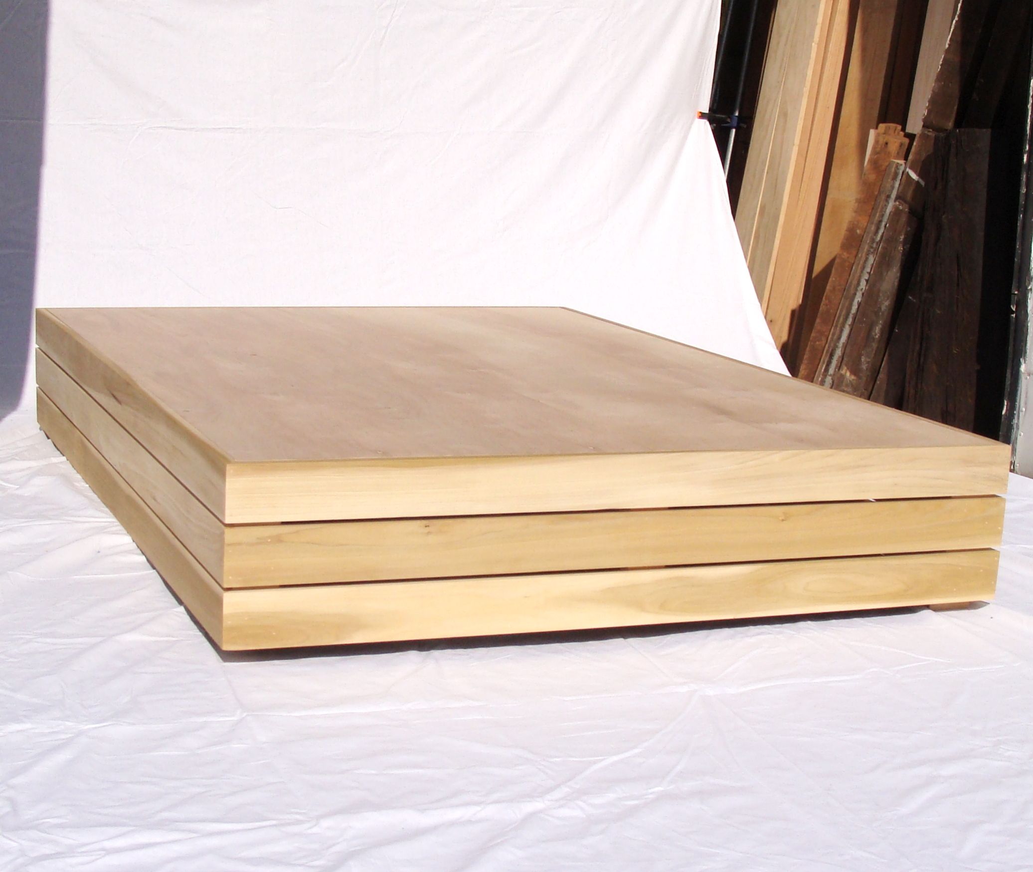 Hand Crafted Floating Platform Bed Frame - Poplar Asian Inspired By Custom  Timber Llc | Custommade.Com