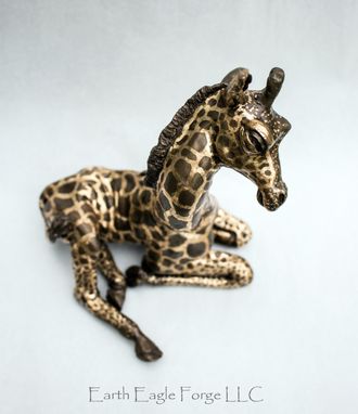Custom Made Bronze Sleepy Baby Giraffe
