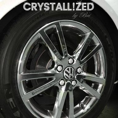 Custom Made Volkswagen Vw Crystallized Car Wheel Center Caps Bling Genuine European Crystals Bedazzled