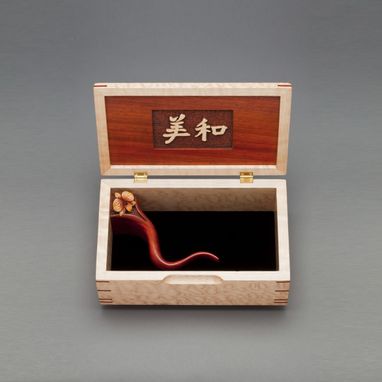 Custom Made Wood Jewelry Box "Orchid"