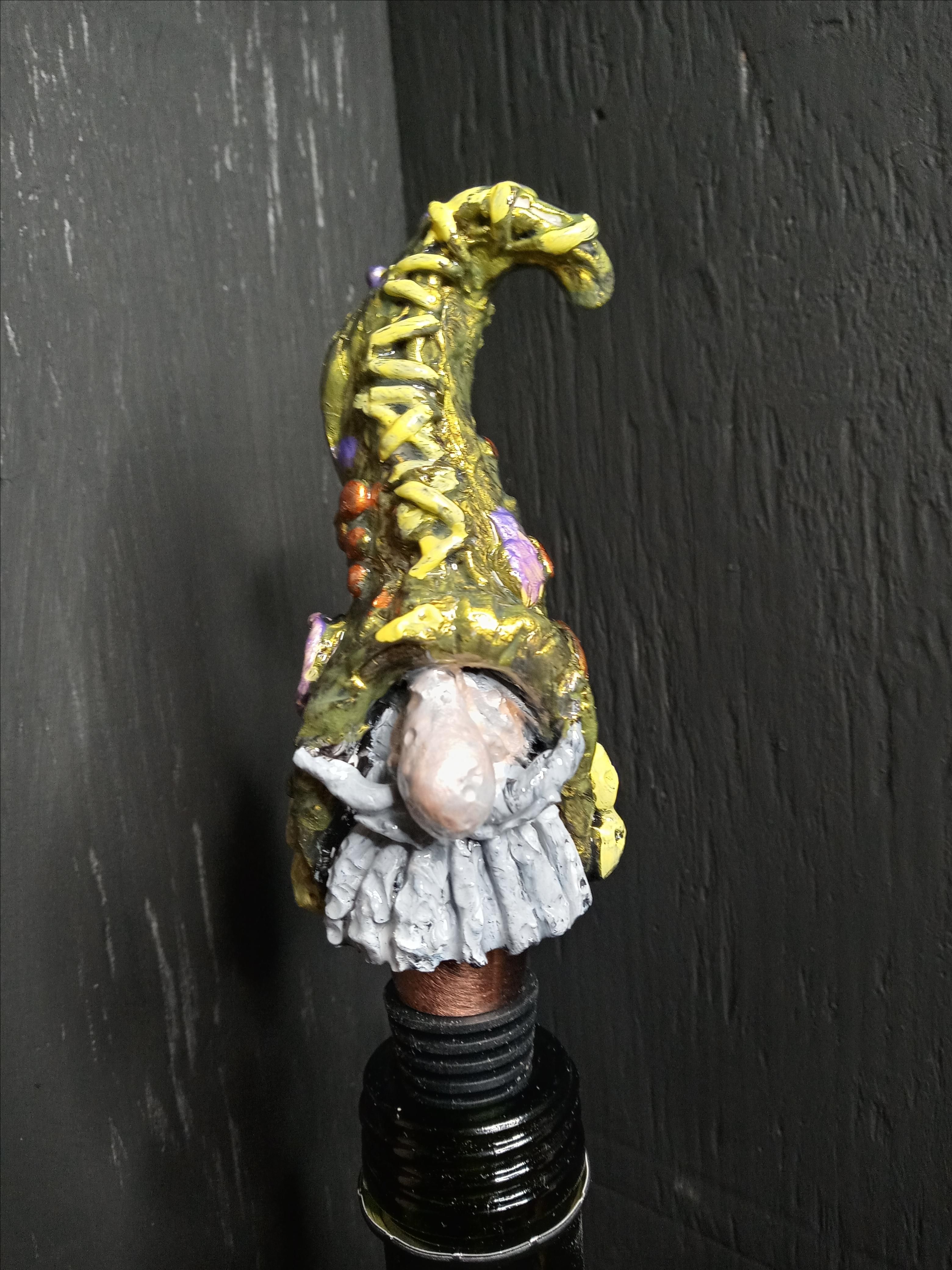 Buy Custom Made Buttons A Hand Sculpted Painted OneOfAKind Gnome Wine Bottle Stopper, made to