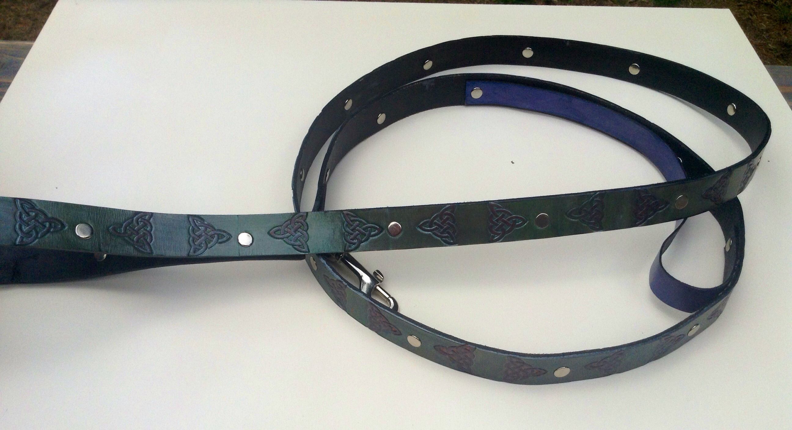 Hand Crafted Custom Made Leather Dog Collars by Saxon Leather art
