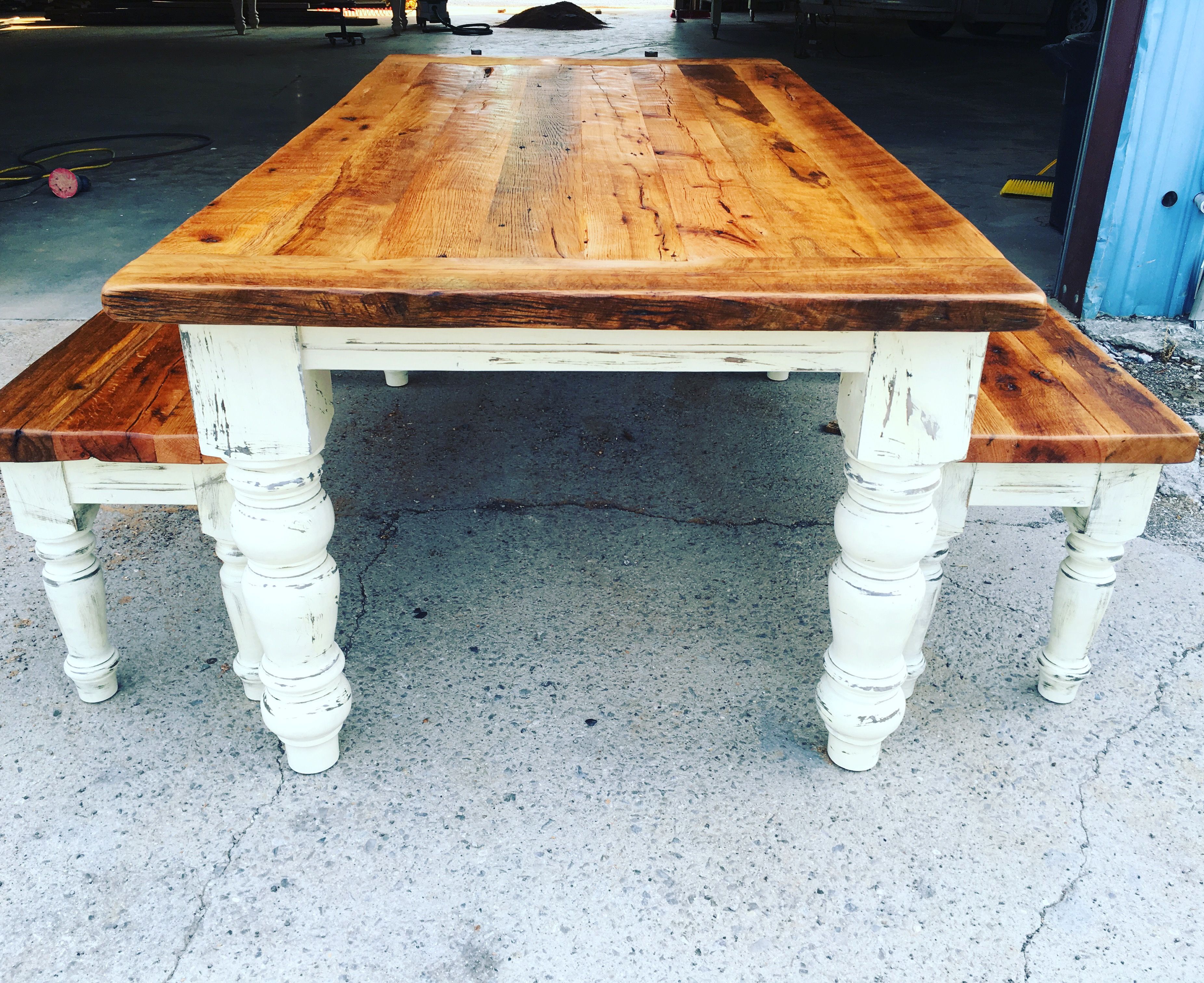 Buy Custom 6 Foot Farmhouse Table Set, made to order from WellsWorks