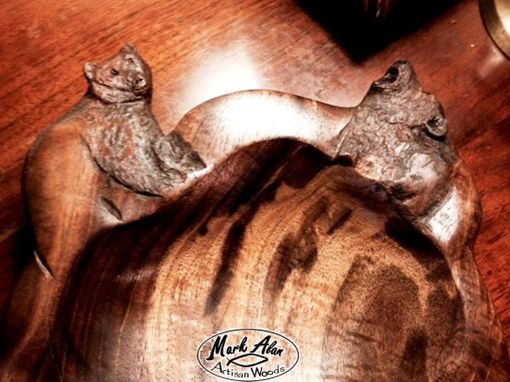 Custom Made Hand Carved Artisan Walnut Bowl