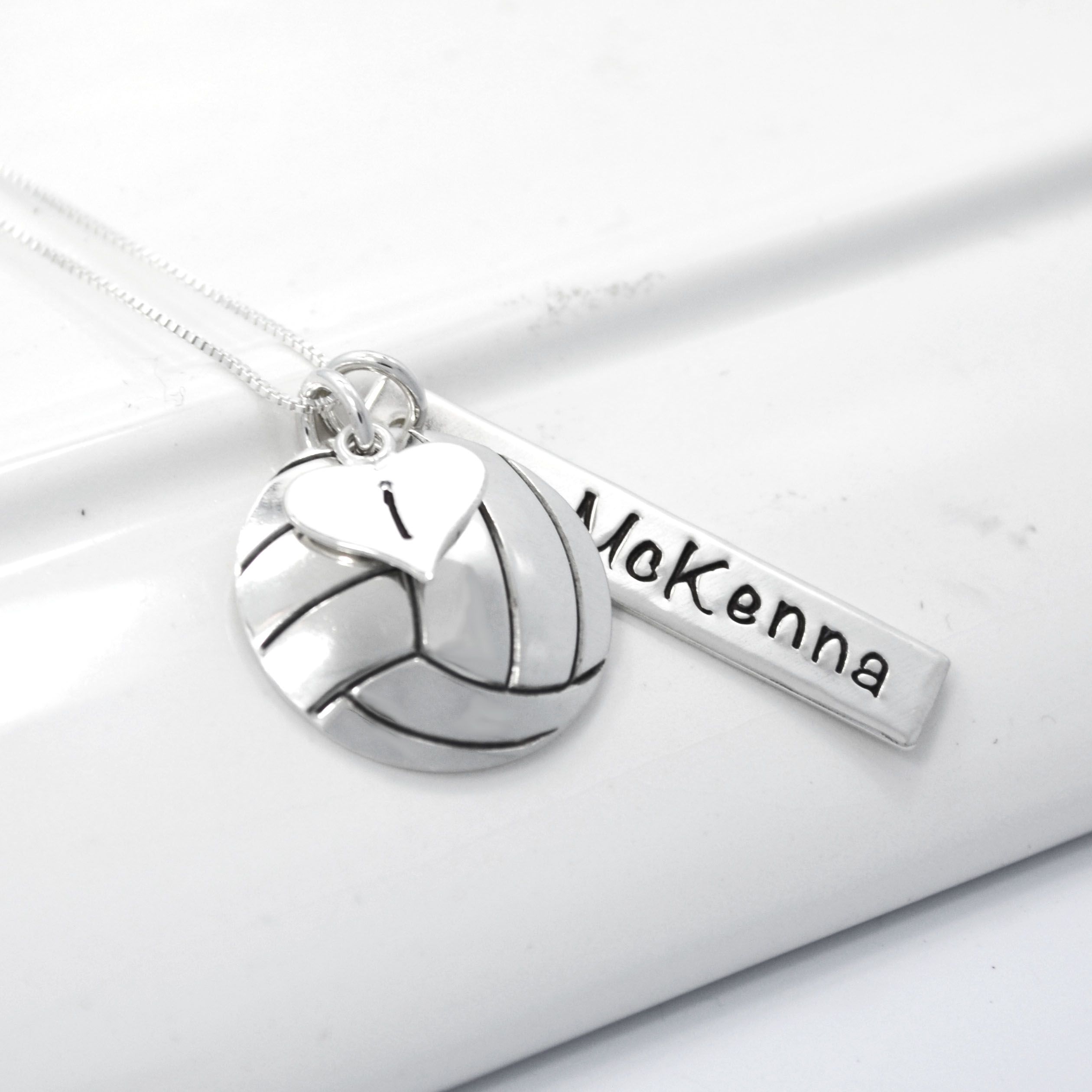 Buy a Custom Personalized Volleyball Necklace, made to order from