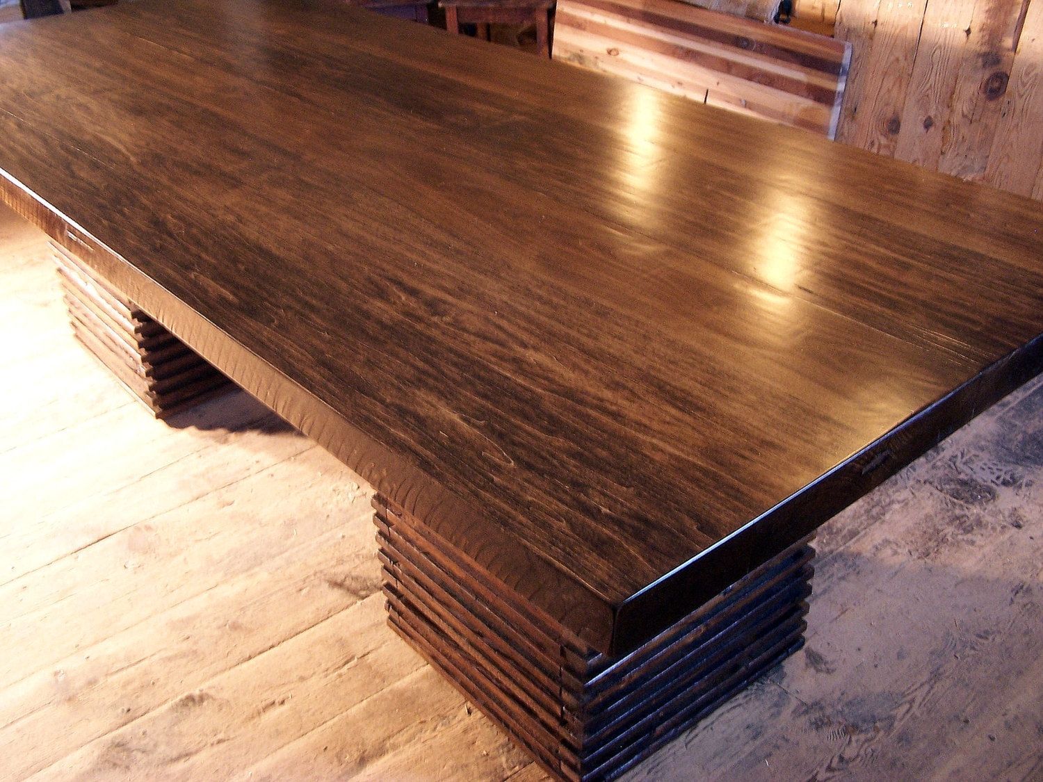 Buy Hand Made Custom Crafted From Reclaimed Wood Urban Modern Pedestal