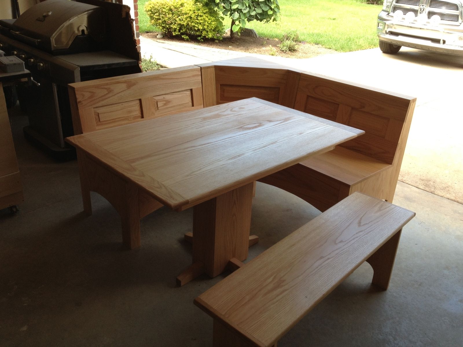 Handmade Oak Kitchen Nook by BK Renovations, Inc