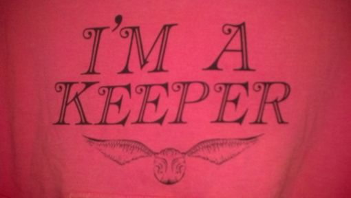 Custom Made Sale Harry Potter Inspired I'M A Keeper And Golden Snitch Hoodie, Kid's Medium (10-12)