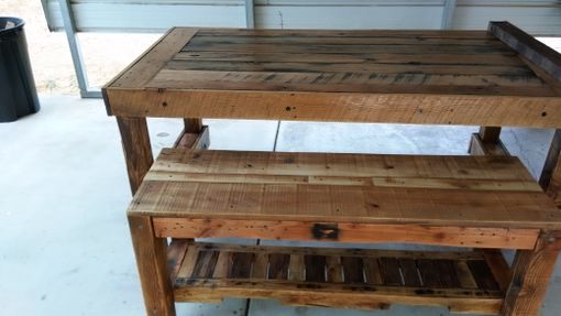 Custom Made Barn Table With Bench